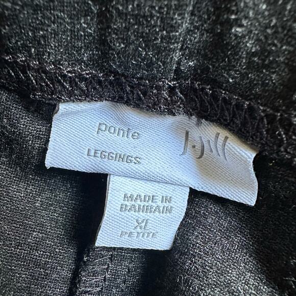 NEW J. Jill Ponte Leggings Size XL Charcoal Grey Compression Zip Pockets Petite - Picture 3 of 6